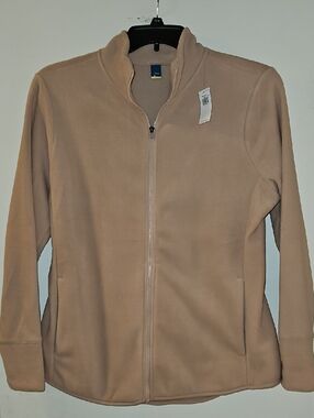 NWT Old Navy Classic Full-Zip Fleece Jacket, Dusty Rose/Pale Pink